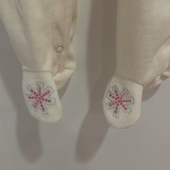 Disney Aristocats Baby Marie Cat NWT Pajamas White Set Embroider With Hat - Picture 3 of 6